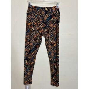 LuLaRoe One Size Leggings Disney Lion King Scar Diamond‎ Geometric Print